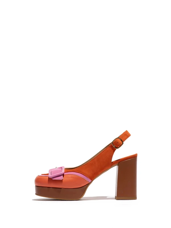 Fly London EVAH243FLY Women's Shoes, Orange/Pink - Image 1