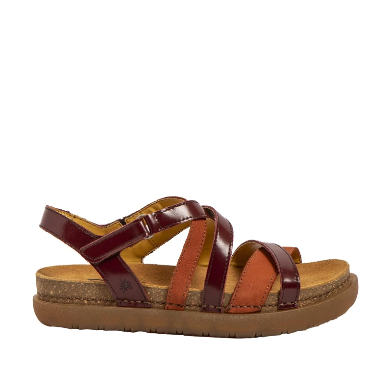 Art Women's 1714 Rhodes Sandal, Burgundy D Orange, 4 UK