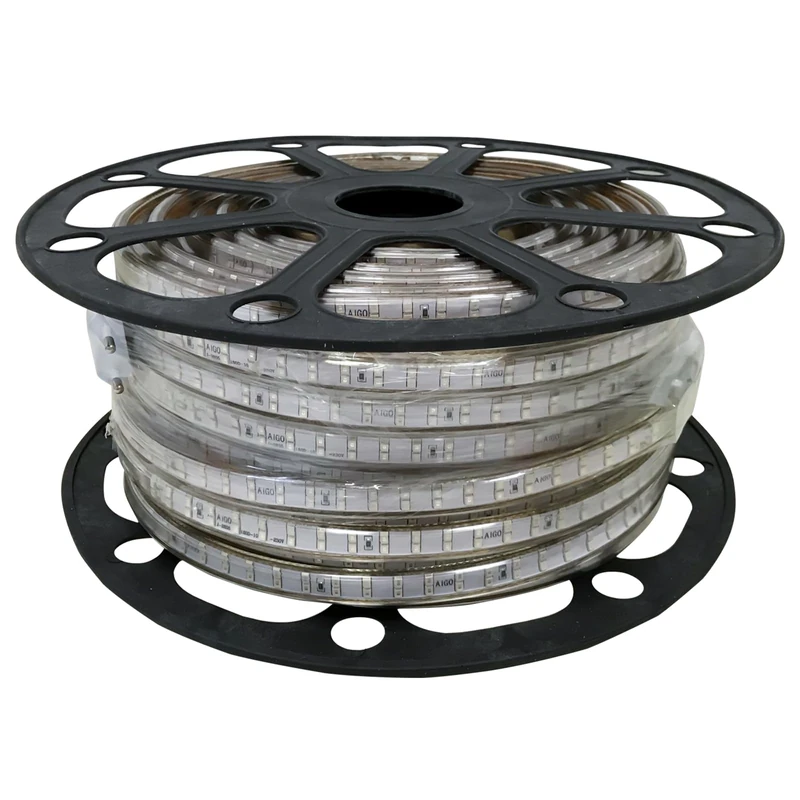 Glowster 50m 10mm Wide high Voltage Blue LED Strip, Ideal for Decorative Lighting and Atmospheric Effects.