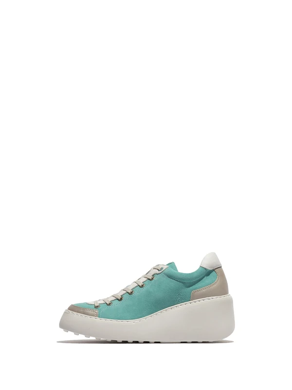 Fly London Women's DUFY671FLY Sneaker, Silver/White/Spearmint, 3 UK