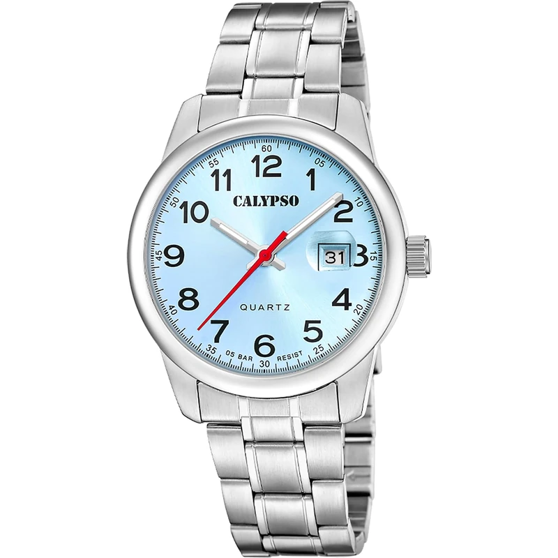 Calypso Mens Stainless Steel Watch with Steel Bracelet K5872/3