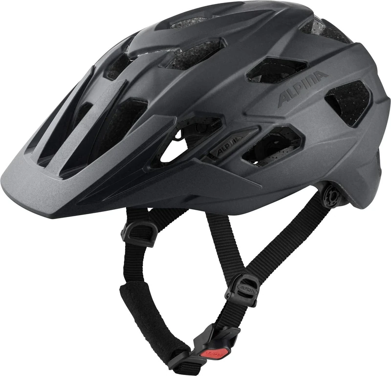 ALPINA ANZANA, black matt, 52-57 cm, bike helmet for men and women; custom fit system for individual adjustment