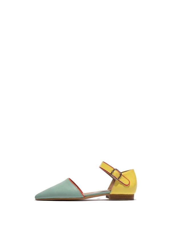 Fly London Women's SARJ266FLY Ballet, Spearmint/Lemon/Scarlet, 6 UK