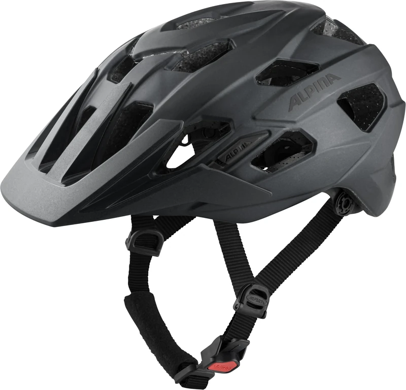 ALPINA ANZANA, black matt, 57-61 cm, bike helmet for men and women, custom fit system for individual adjustment