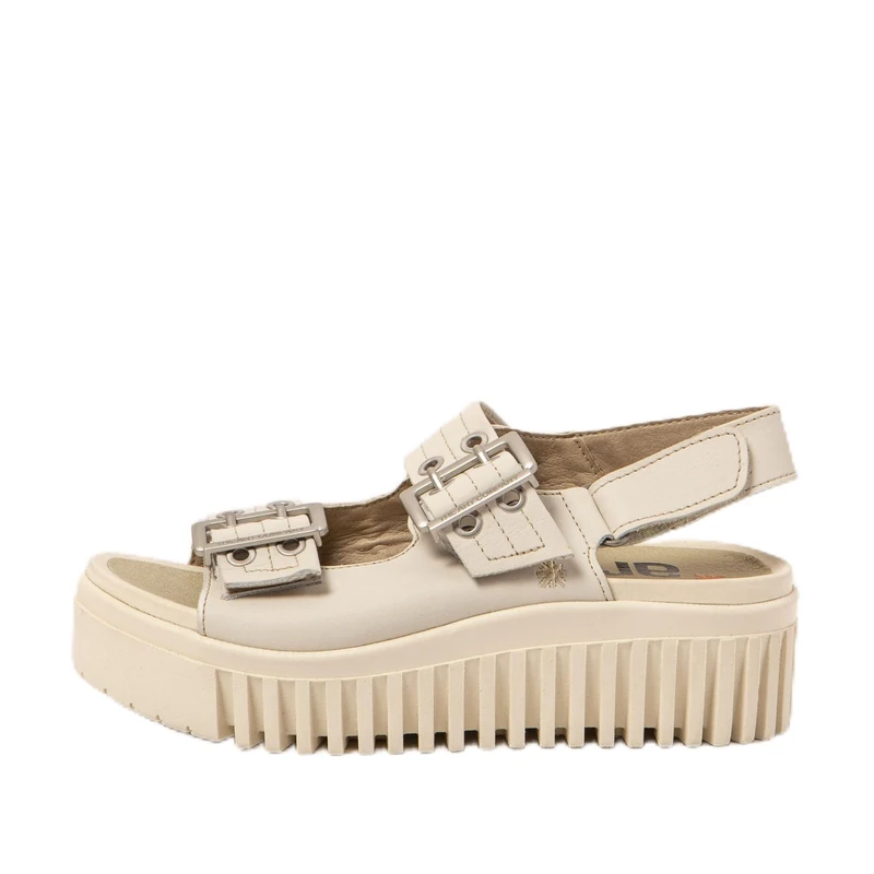 ART Women's 1579 Brighton Flat Sandal, Cream, 6 UK