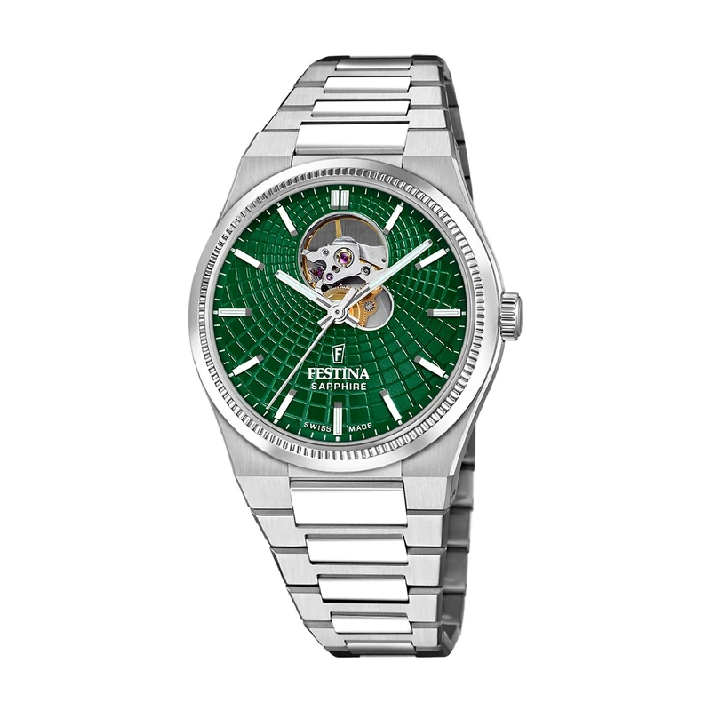 Festina Swiss Made Mens Steel Automatic Watch with Bracelet F20053/3