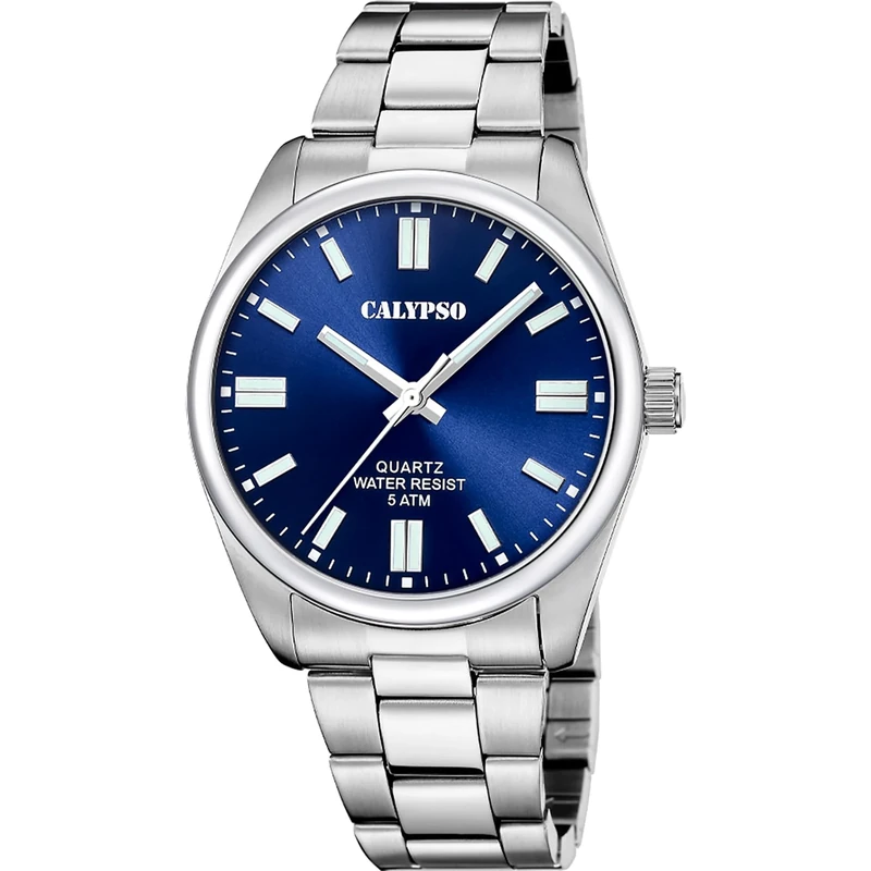Calypso Mens Stainless Steel Watch with Steel Bracelet K5862/3