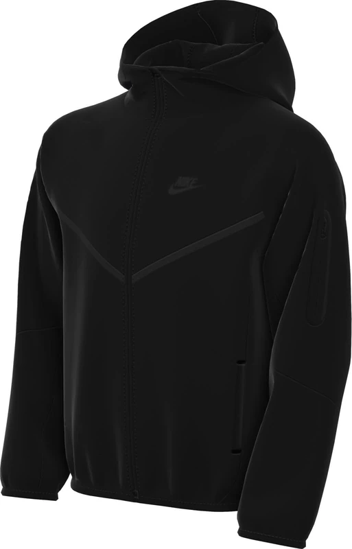 Nike Boys Tech Fleece Fz-Pd Fleece Jacket Black/Black/Black 7/8 Years