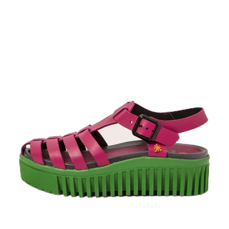 ART 1575 Brighton Flat SandalsWomen, Fuchsia, 9 UK