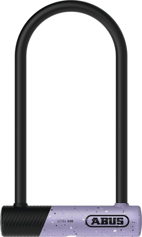 ABUS U-Lock 410K Ultra for Bicycles and e-Scooters - handliChes and Robust Bike Lock with Practical Holder for Transport on The Bike - Bicycle Accessories - Variant 150HB230, Purple