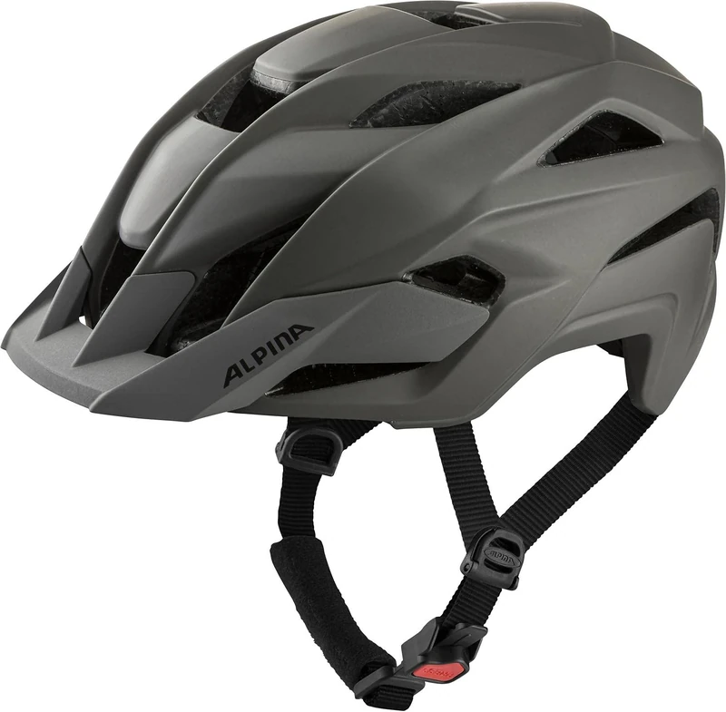 ALPINA KAMLOOP, coffee-grey matt, 51-55 cm, versatile all-mountain and trail riding helmet for optimum protection and comfort for adults