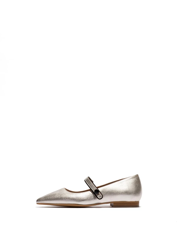 Fly London Women's SULN265FLY Ballet, Silver/Black, 8 UK