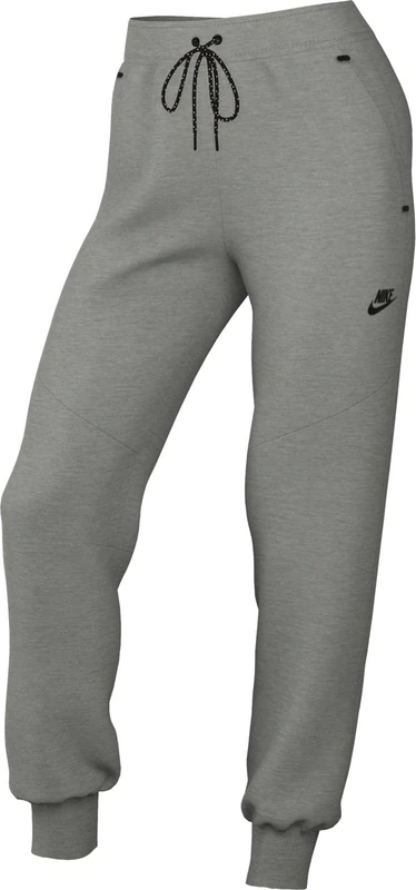 NIKE Women's Tch Fleece Mr 2 Sweatpants, Dk Grey Heather/Black, M