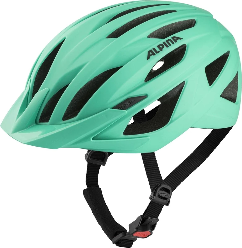 ALPINA PARANA, turquoise matt, 55-59 cm, safe bike helmet for men and women, individually adjustable
