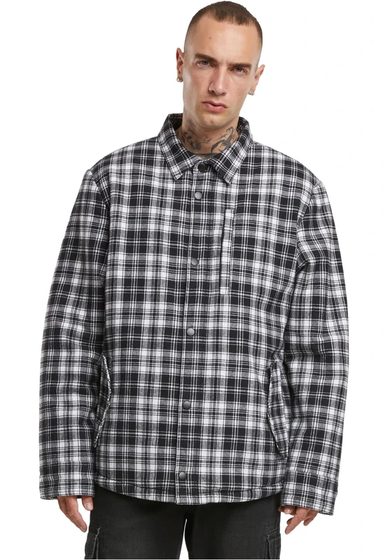 Brandit Men's Classic Sherpa Jacket, White-Black, M