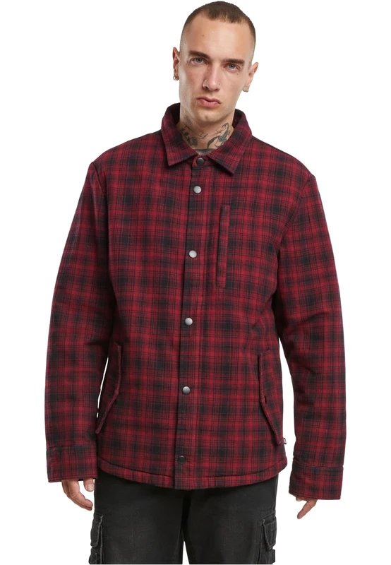 Brandit Men's Classic Sherpa Jacket, red/black, 3XL