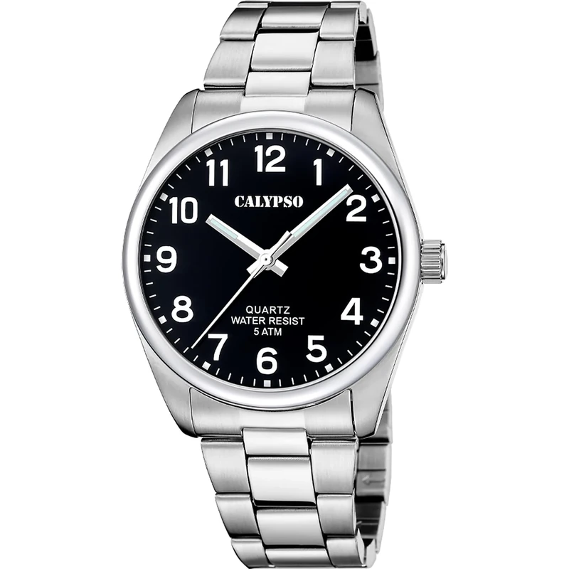 Calypso Mens Stainless Steel Watch with Steel Bracelet K5862/4