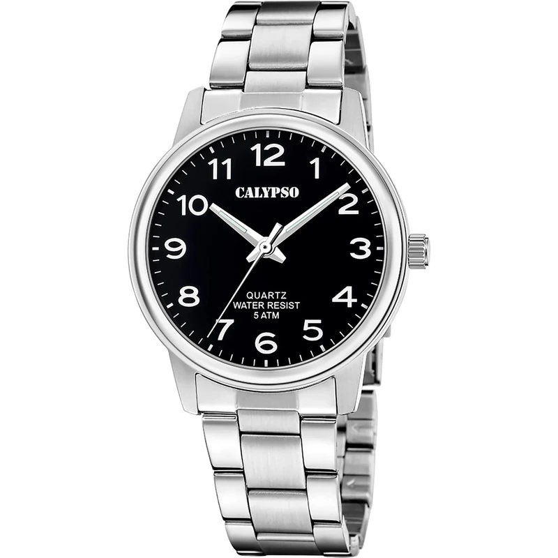 Calypso Mens Stainless Steel Watch with Steel Bracelet K5864/4