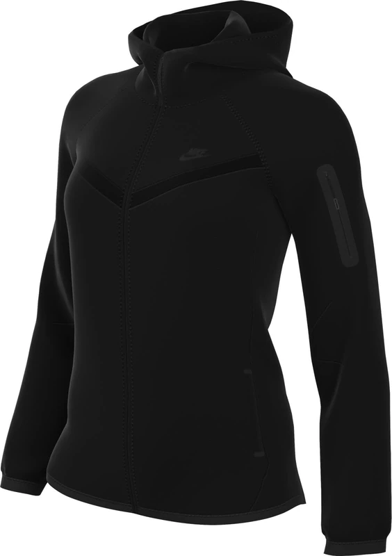 Nike Women's Tch Flc Wr Fz Hdy 2 Jacket, Black/Black, XXL