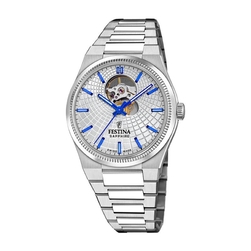 Festina Swiss Made Mens Steel Automatic Watch with Bracelet F20053/1