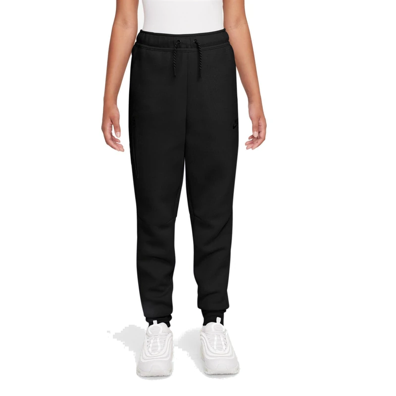 Nike Girl's Tch FLC - Pd Jogger, Black/Black/Black, 7/8 Years