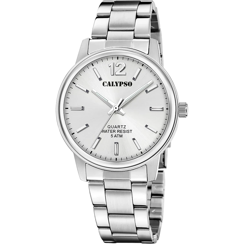 Calypso Mens Stainless Steel Watch with Steel Bracelet K5864/2
