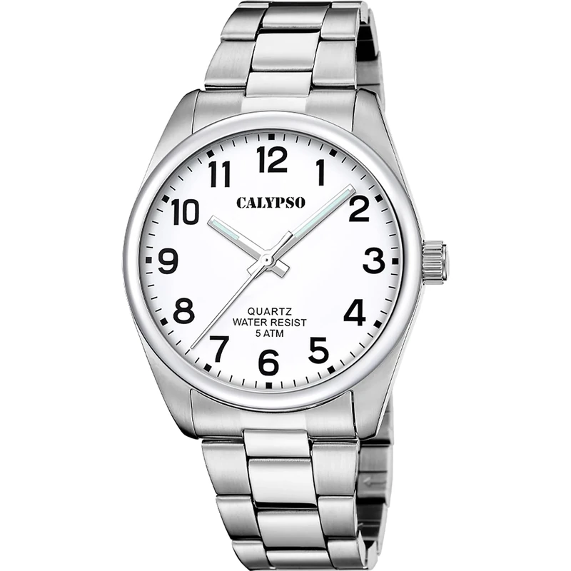 Calypso Mens Stainless Steel Watch with Steel Bracelet K5862/1
