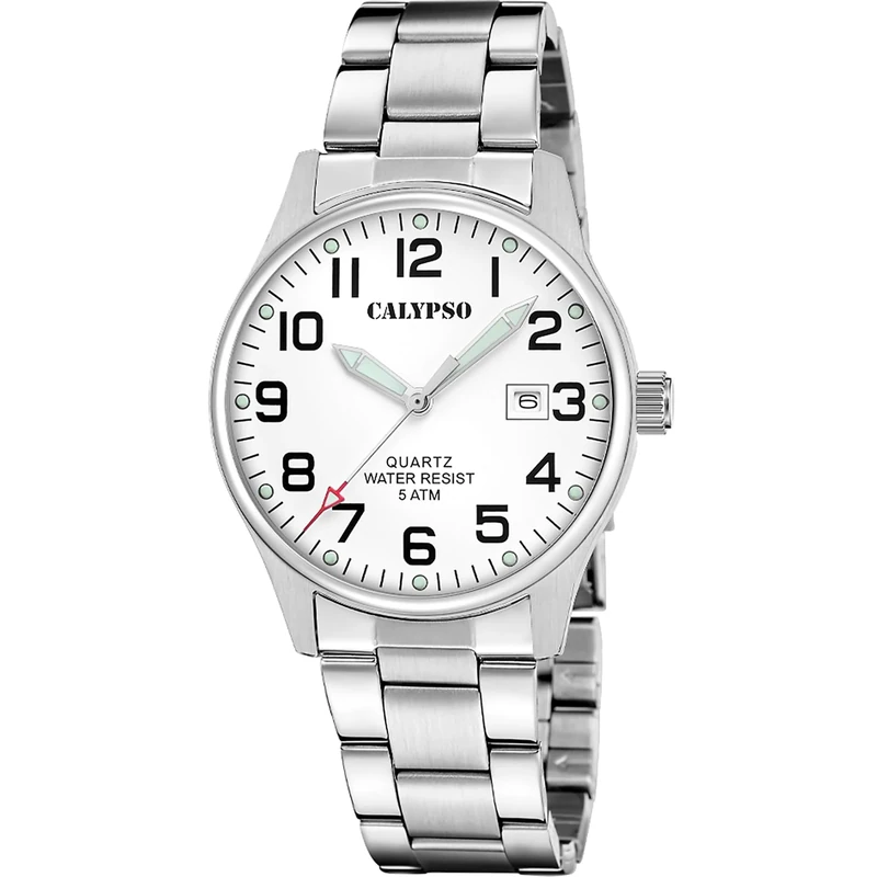 Calypso Mens Stainless Steel Watch with Steel Bracelet K5860/1