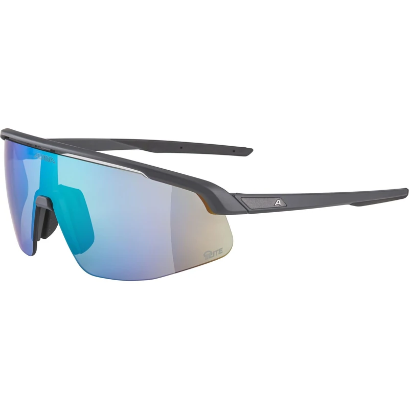 ALPINA Turbo Pro Q-Lite Adults' Sports Glasses, Matte Night Grey, One Size, 100% UVA, UVB and UV-C Protection - Image 1