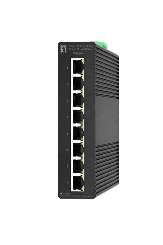 LevelOne IGS-2108 Hilbert 8-Port Industrial Gigabit Smart Lite Switch - Image 1