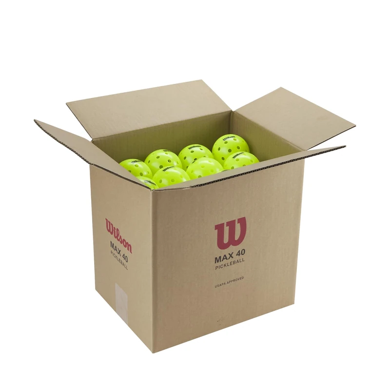Wilson Max 40 Outdoor Pickleball Balls, USA Pickleball Approved, Provides Reliable Flight Path & Crisp Feel, Colour: Green