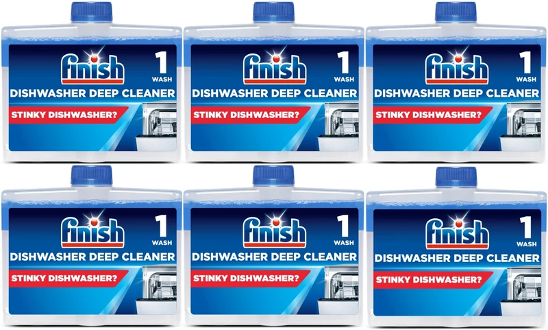 Finish Dishwasher Machine Cleaner | Original | Pack of 6, 250ml Each |Deep Cleans and Helps to prolong life of your dishwasher