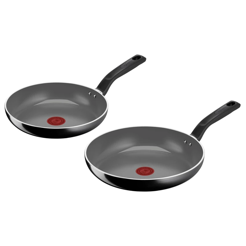 Lagostina Goccia Set of 2 Frying Pans 24/28 cm, Non-Stick Ceramic Coating, Optimal Smoothness, Easy Cleaning, Eco-Friendly, Thermo-Signal, Safe, Induction Compatible - Image 1