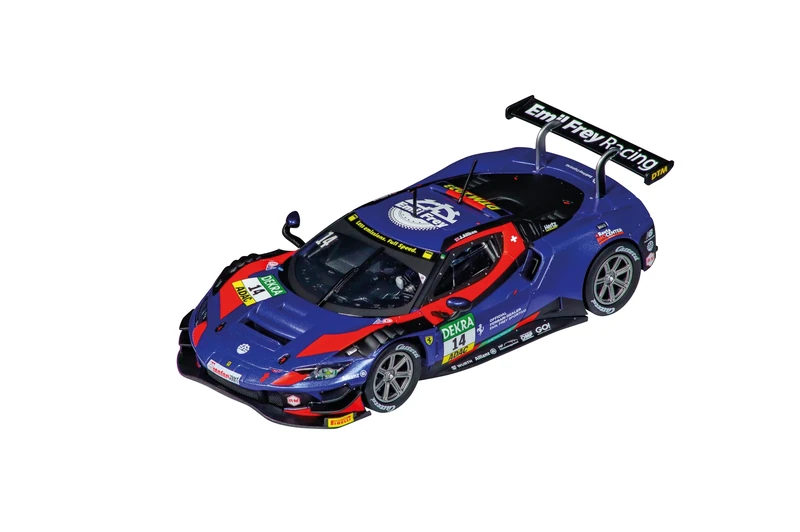 Carrera Evolution 20027761 Ferrari 296 GT3 Emil Frey Racing No.14 DTM 2023 I 1:32 Scale Slot Car I With Working Front & Rear Lights I Suitable For Ages 8 Years+