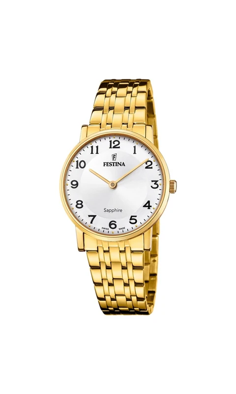 Festina Swiss Made Ladies Gold PVD-Plated Steel Watch with Bracelet F20048/1