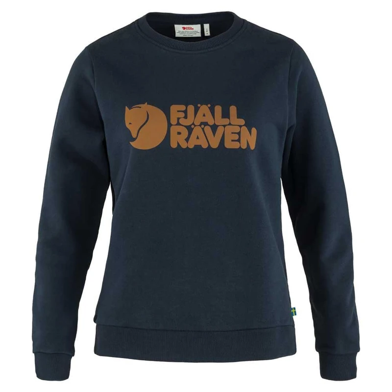 FJALLRAVEN 84143-555-230 Fjällräven Logo Sweater W Sweatshirt Women's Dark Navy-Chestnut Size M