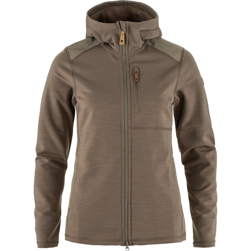 FJALLRAVEN 86990-244 Keb Fleece Hoodie W Sweatshirt Women's Suede Brown Size S