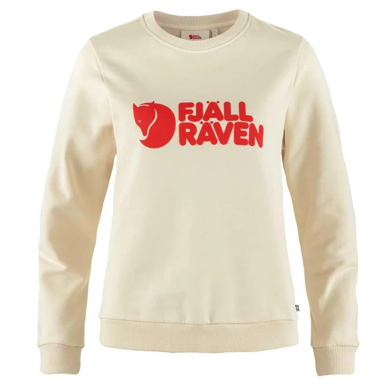 FJALLRAVEN 84143-113-214 Fjällräven Logo Sweater W Sweatshirt Women's Chalk White-Flame Orange Size XL - Image 1