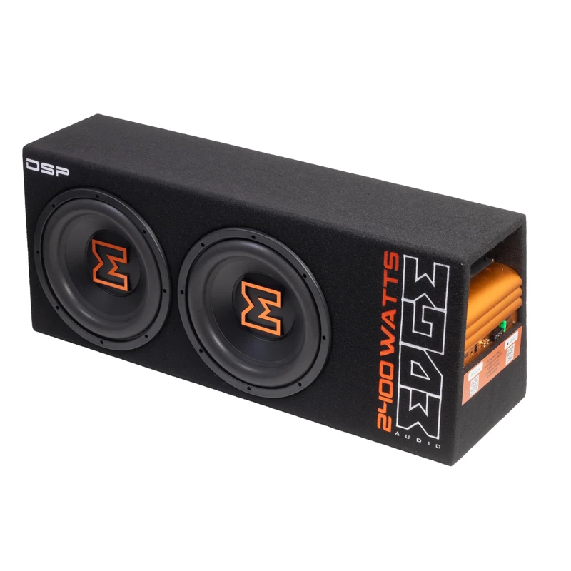 EDGE EDBX12TADSP-E3 12 inch Twin active loaded bass enclosure with built in amplifier and DSP control