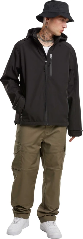 Brandit Men's Softshelljacket Hurricane Jacket, Black, 3XL
