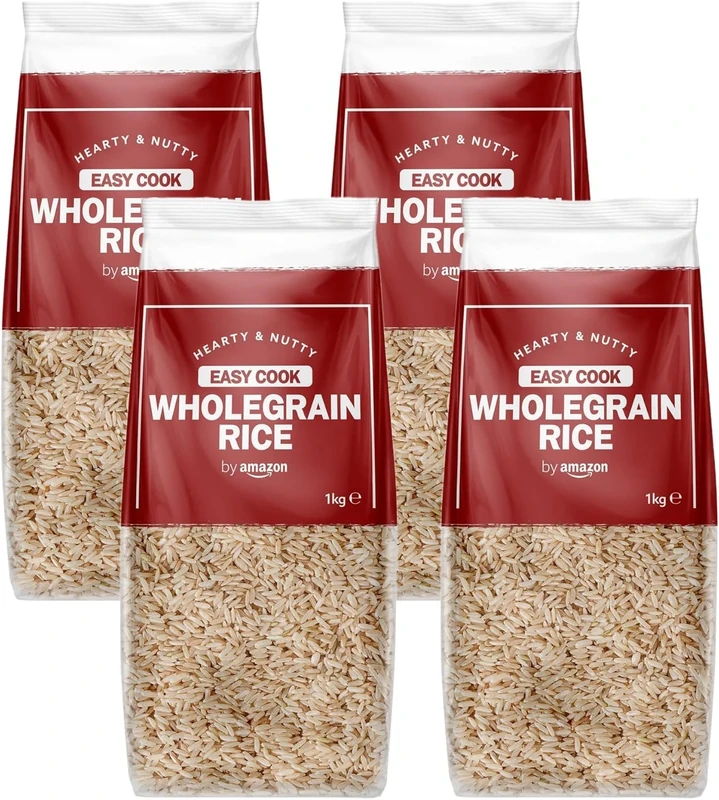 by Amazon Wholegrain Rice, 1kg (Pack of 4)