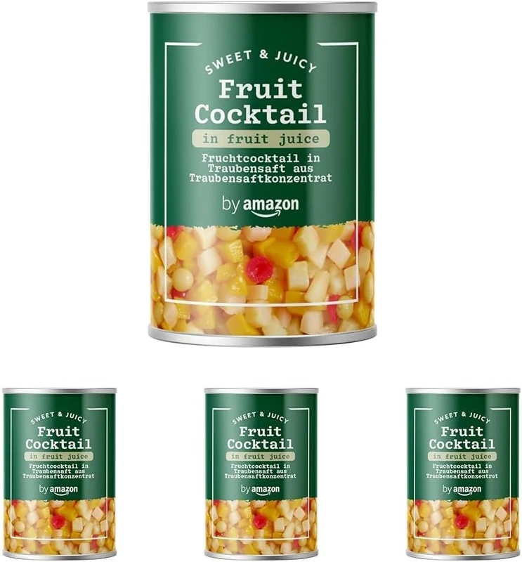 by Amazon Fruit Mix In Juice, 411g (Pack of 4)