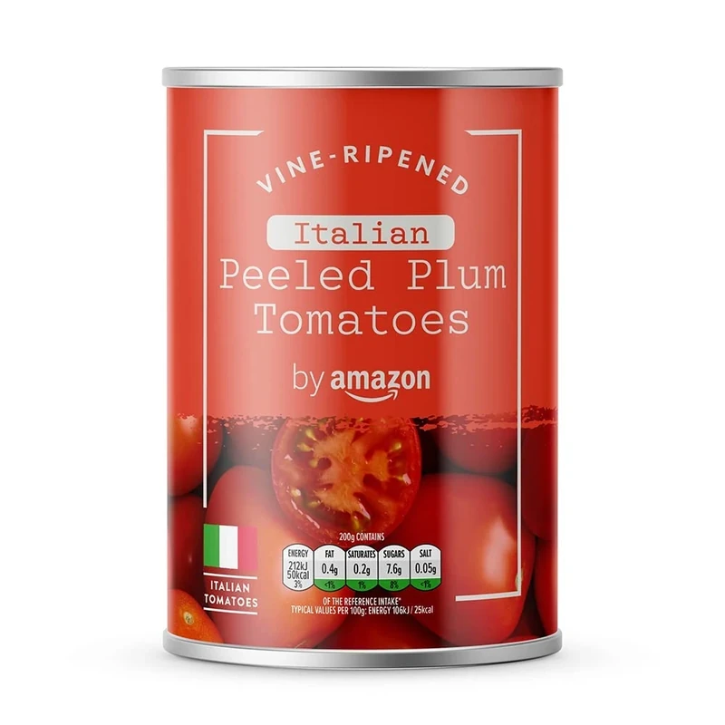 by Amazon Plum Peeled Tomatoes, 400g (Pack of 6)