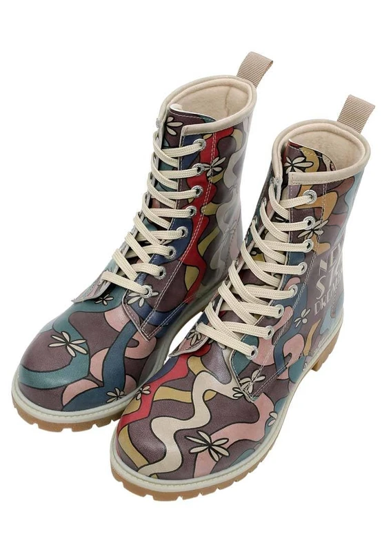 DOGO Women's Long Fashion Boot, Multicolored, 4 UK