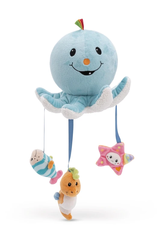 Nici Octily Blue Octopus Bath Toy with 3 Figurines - 18x14cm