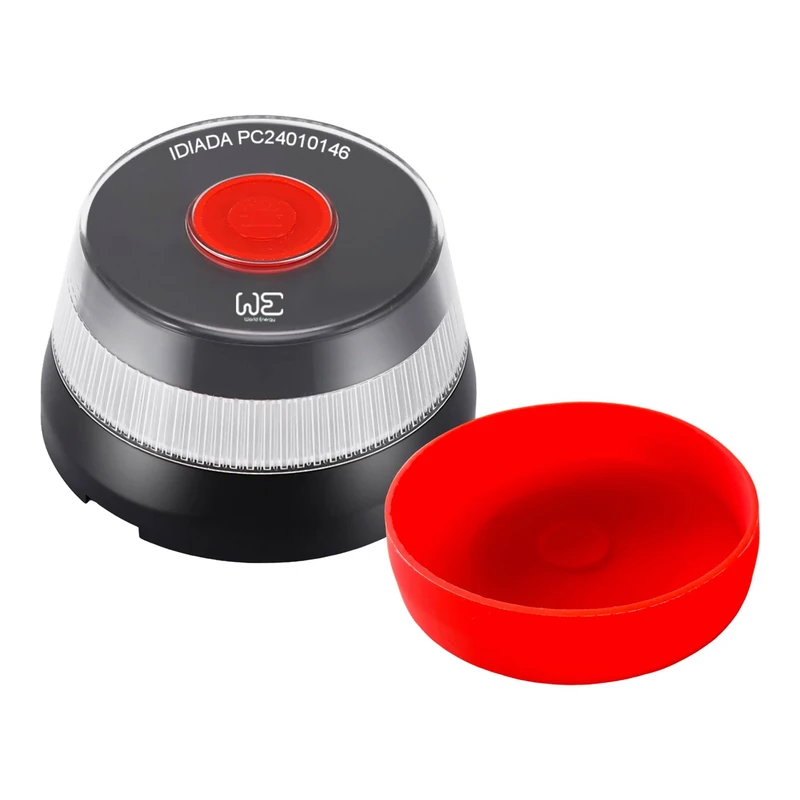 WE Emergency Beacon Set V16 + Adapter for Fixing on Non-Magnetic Surfaces (Aluminium, etc)