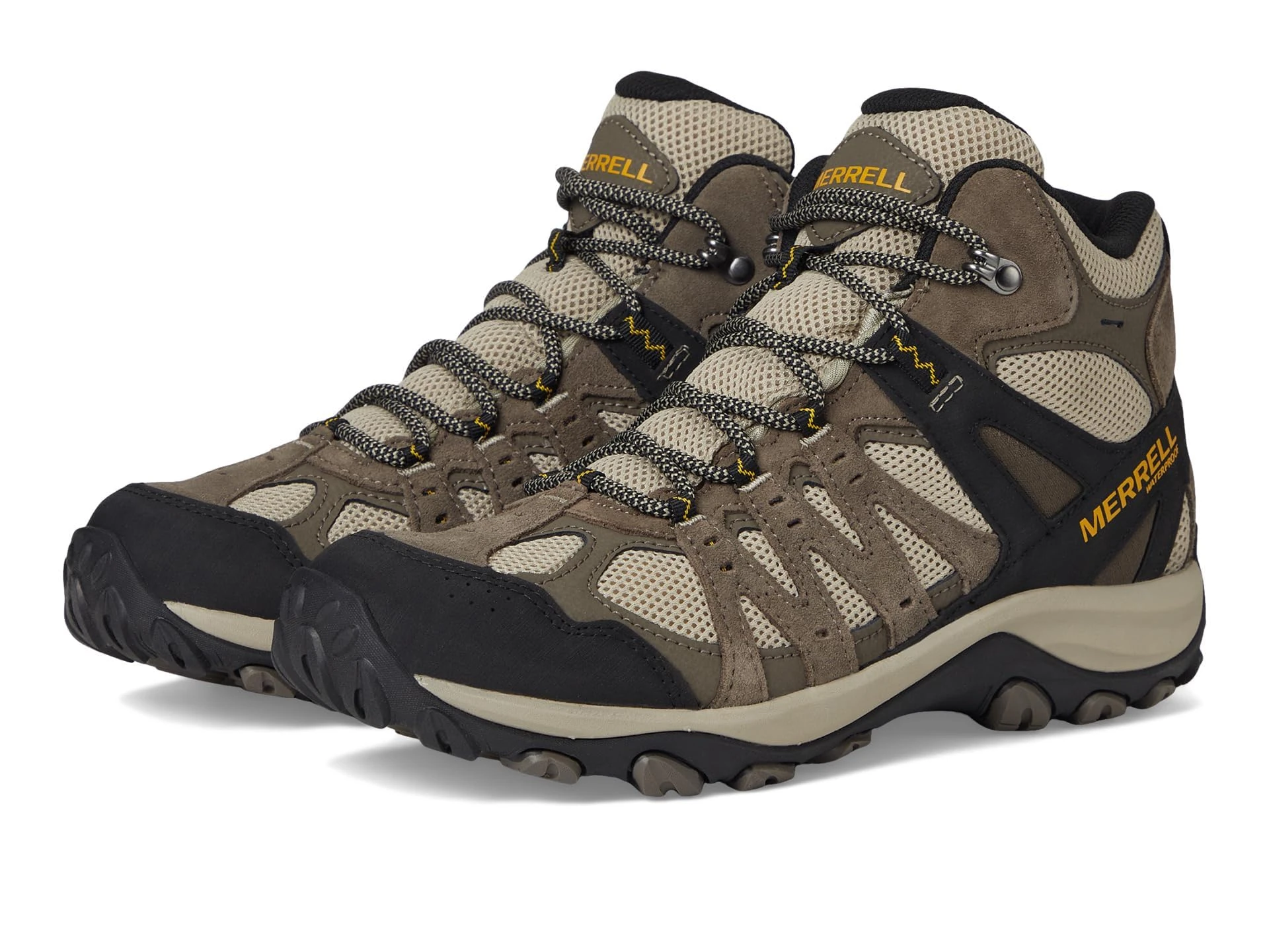 Merrell Men's, Accentor 3 Mid Waterproof Hiking Boot, Boulder/Old Gold, 8.5 UK