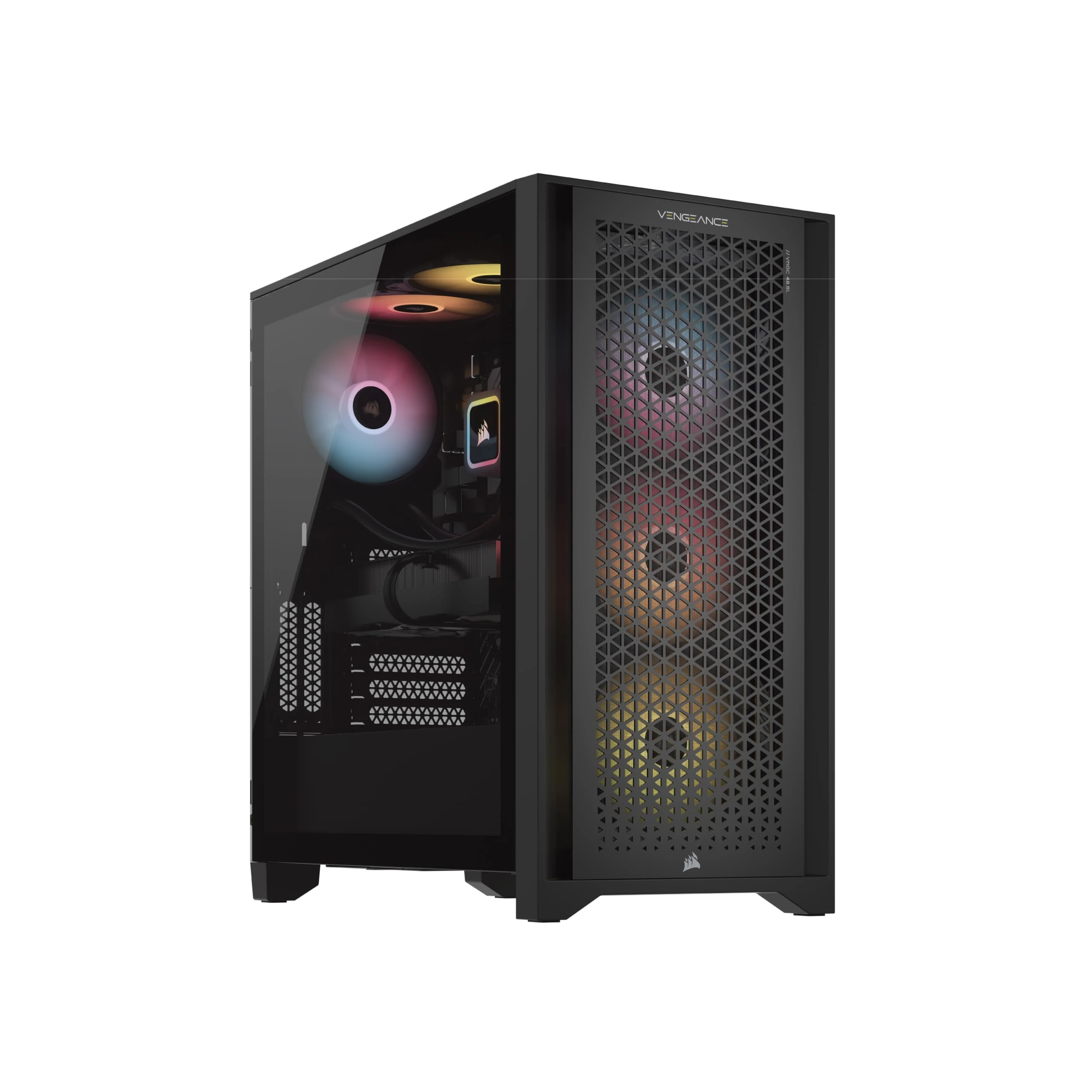 Corsair Vengeance a7400 Series Gaming PC – Liquid Cooled AMD Ryzen 5 9600X CPU – NVIDIA GeForce RTX 4060 GPU – 32GB Vengeance RGB DDR5 Memory – 1TB M.2 SSD – Black