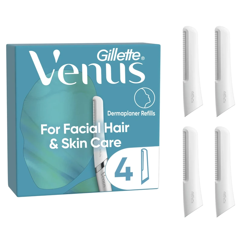 Gillette Venus Dermaplaning Blade Refills - 4 Pack for Face
