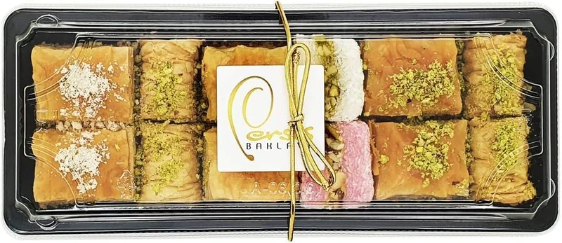 Persis Vegan Baklava Gift Box | 250g | Egg-Free |Cashew, Almond, Walnut, Cranberry Coconut, and Pistachio Baklava| UK SALSA Certified | Perfect Vegan Sweets Gift Box | Ramadan Gift (250g)
